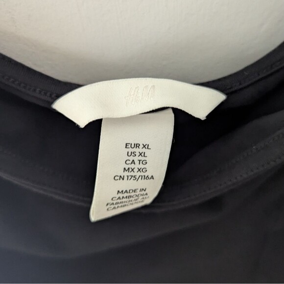 H&M Black Tank Cami Bodysuit Women's Size XL - Picture 5 of 6